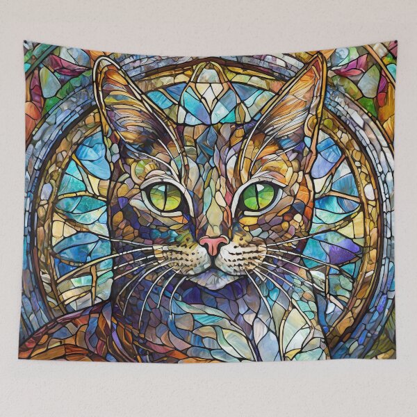 Item preview, Stained Glass Cat designed and sold by NinjaRat.