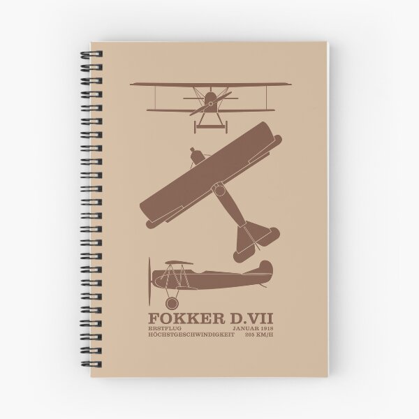 Item preview, Fokker D.VII German WW1 Biplane Fighter Plane Silhouettes Infographic Diagrams designed and sold by MilitaryMart.