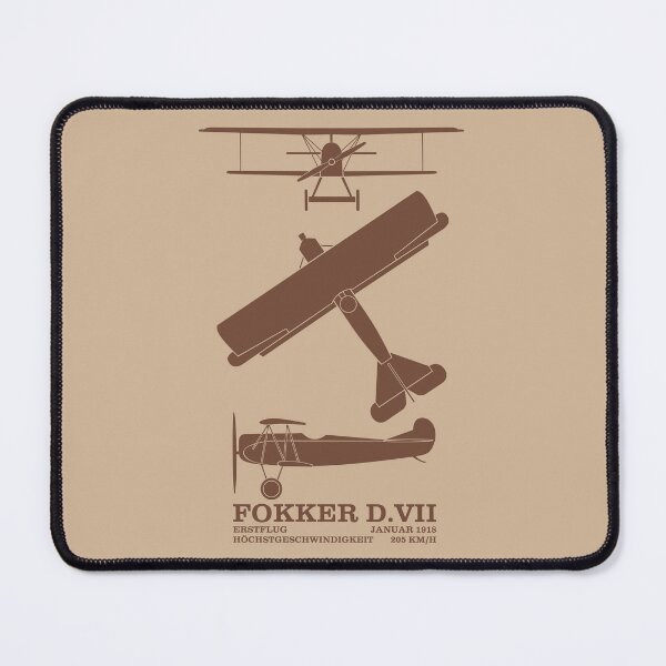Item preview, Fokker D.VII German WW1 Biplane Fighter Plane Silhouettes Infographic Diagrams designed and sold by MilitaryMart.