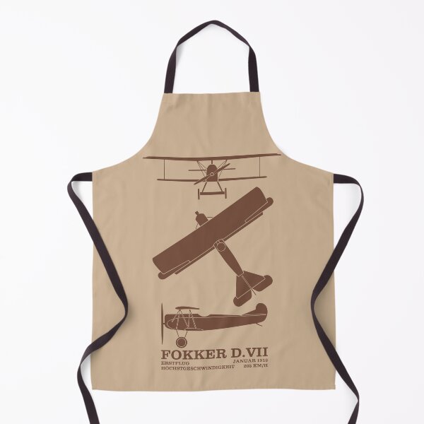Item preview, Fokker D.VII German WW1 Biplane Fighter Plane Silhouettes Infographic Diagrams designed and sold by MilitaryMart.