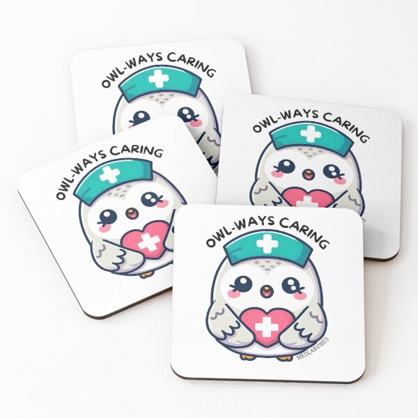 Item preview, Owl-ways Caring (Owl Healthcare Hospital Nurse) designed and sold by MedLabVibes.