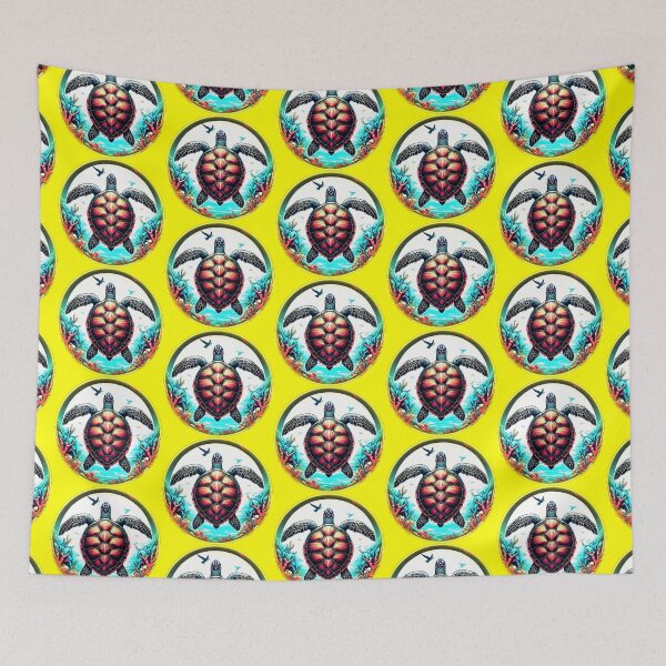Item preview, REEF SEA TURTLE - #FFFF00 designed and sold by Marlon Oseguera.
