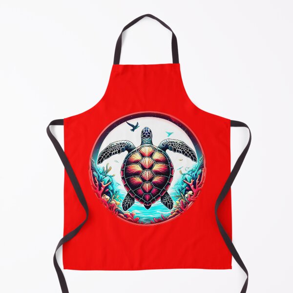 Item preview, REEF SEA TURTLE - #FF0000 designed and sold by Marlon Oseguera.