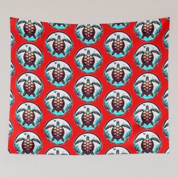 Item preview, REEF SEA TURTLE - #FF0000 designed and sold by Marlon Oseguera.