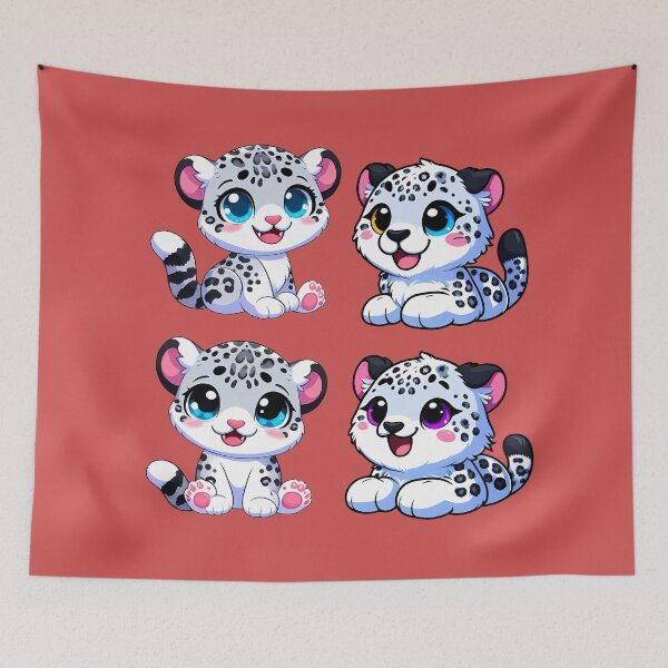 Item preview, Perfect Cute and Angry Snow Leopards designed and sold by Irbisinthebox.