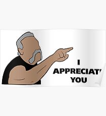 Gesunde Chopper Meme Ich schätze Sie Poster