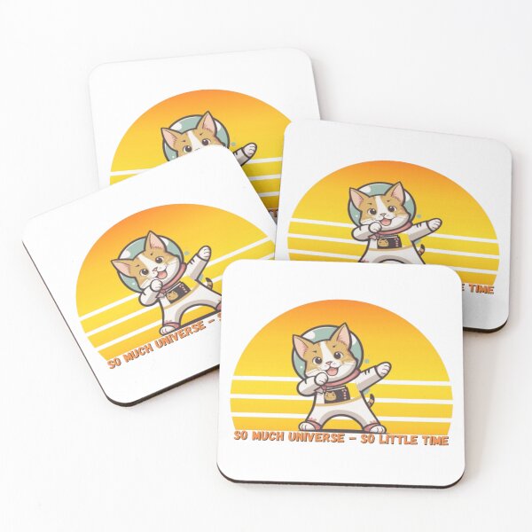 Item preview, So Much Universe So Little Time - Retro Astronaut Cat Print designed and sold by TGAL2.