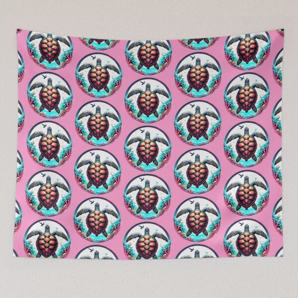 Item preview, REEF SEA TURTLE - #FF99CC designed and sold by Marlon Oseguera.
