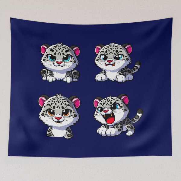 Item preview, Perfect Cute and Angry Snow Leopards designed and sold by Irbisinthebox.