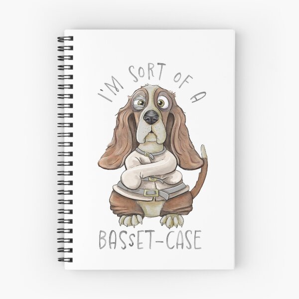 Item preview, Basset hound in straight jacket designed and sold by MaryGibsonArt.