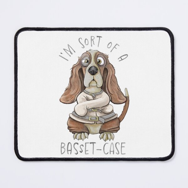 Item preview, Basset hound in straight jacket designed and sold by MaryGibsonArt.