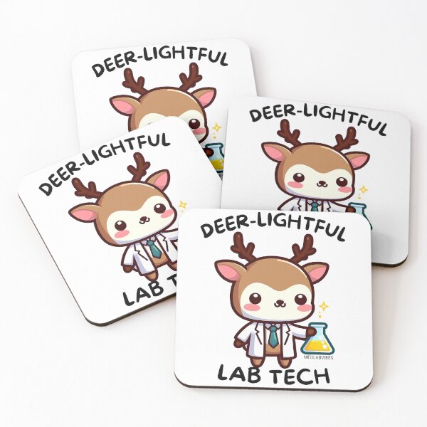 Item preview, Deer-lightful Lab Tech (Deer Lab Scientist) designed and sold by MedLabVibes.