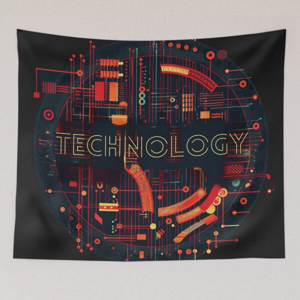 Item preview, Graceful Tech Emblem with Scripted Typography designed and sold by Ace Apparel  Attire.