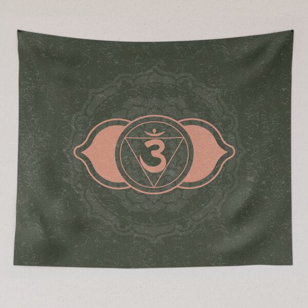 Item preview, Third Eye Chakra Mandala - Pine + Coral designed and sold by Irene Estelle.