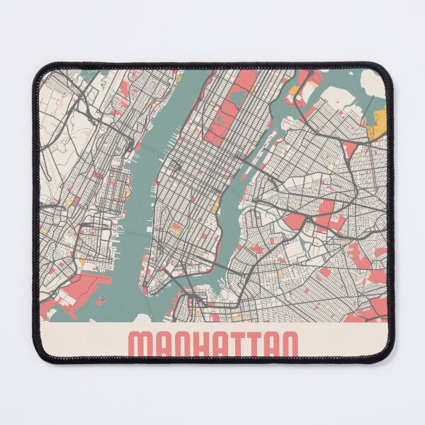 Item preview, Manhattan City Map Chalk Retro City Map Poster designed and sold by Peek-Designs.