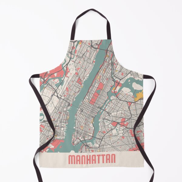 Item preview, Manhattan City Map Chalk Retro City Map Poster designed and sold by Peek-Designs.
