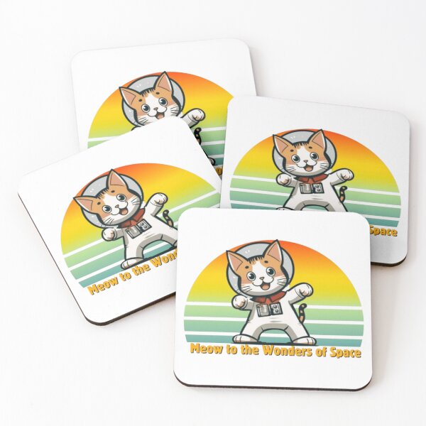Item preview, Meow to the Wonders of Space - Retro Astronaut Cat Print designed and sold by TGAL2.