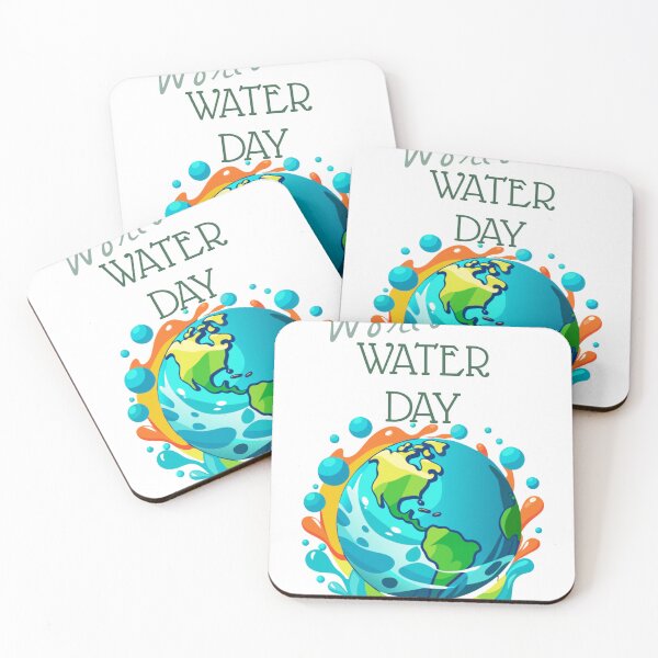 Item preview, Poster for World Water March 22 - Stunning Depiction of Earth with Striking Typography, Promoting Environmental Preservation designed and sold by Rosa Elena Albornoz Mendez.