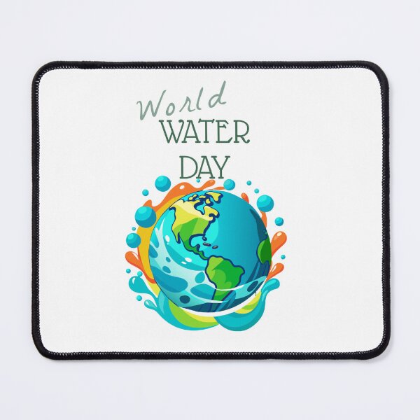 Item preview, Poster for World Water March 22 - Stunning Depiction of Earth with Striking Typography, Promoting Environmental Preservation designed and sold by Rosa Elena Albornoz Mendez.