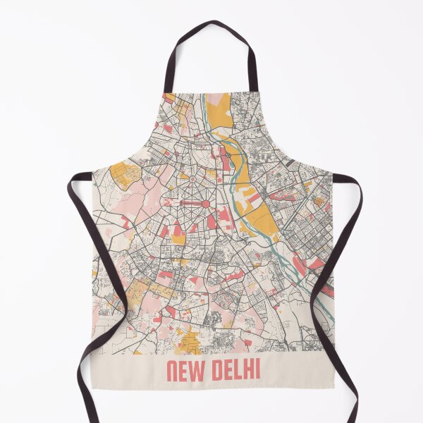 Item preview, New Delhi City Map Chalk Retro City Map Poster designed and sold by Peek-Designs.