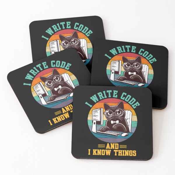Item preview, Funny programmer cat computer engineer, coding humor. designed and sold by Unitepeople.