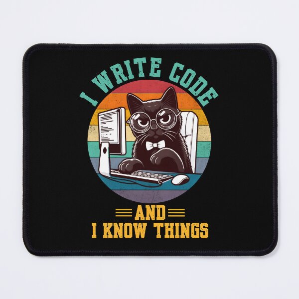 Item preview, Funny programmer cat computer engineer, coding humor. designed and sold by Unitepeople.