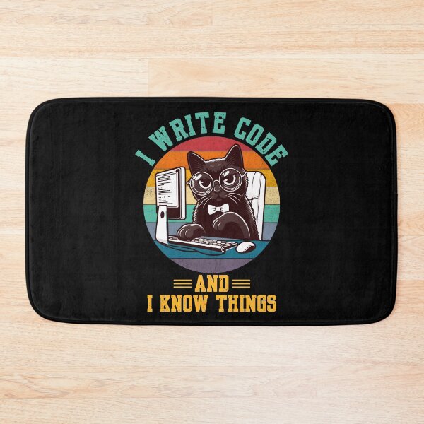 Item preview, Funny programmer cat computer engineer, coding humor. designed and sold by Unitepeople.
