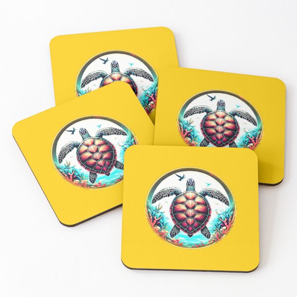 Item preview, REEF SEA TURTLE - #FFCC00 designed and sold by Marlon Oseguera.