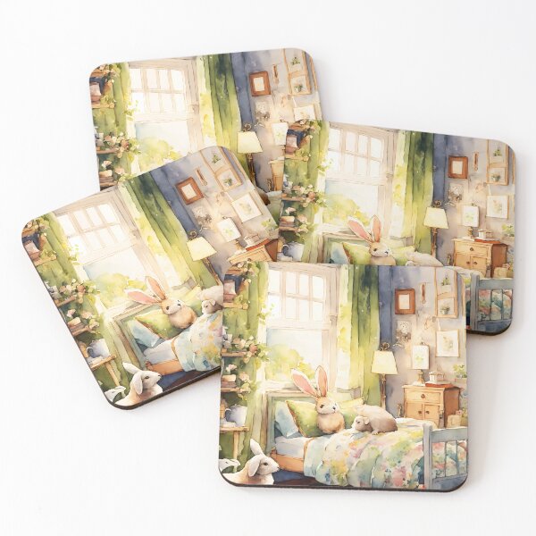 Item preview, watercolor of cute critters nursery room art designed and sold by soulfulpalette.