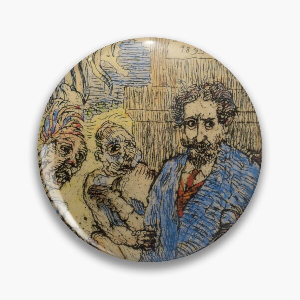 Item preview, James Ensor, 1860-1949 Belgium | Eccentric Elegance, Skeletons in Society, Dreams in Color, Surreal Spectacle  designed and sold by Bob-Studio.