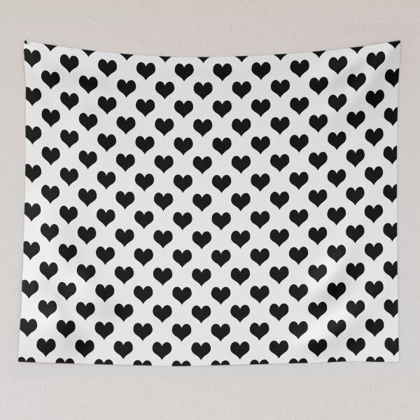Item preview, Hearts Pattern: Black & White designed and sold by Jared Davies.
