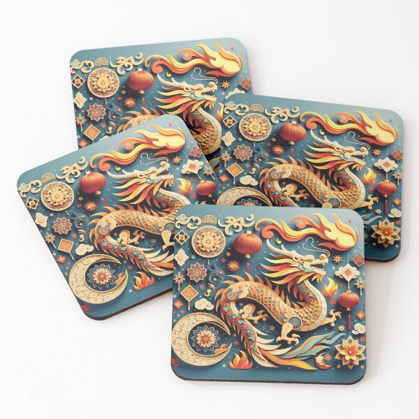 Item preview, Wooden Dragon 2024 Blue designed and sold by CalifaMedia.