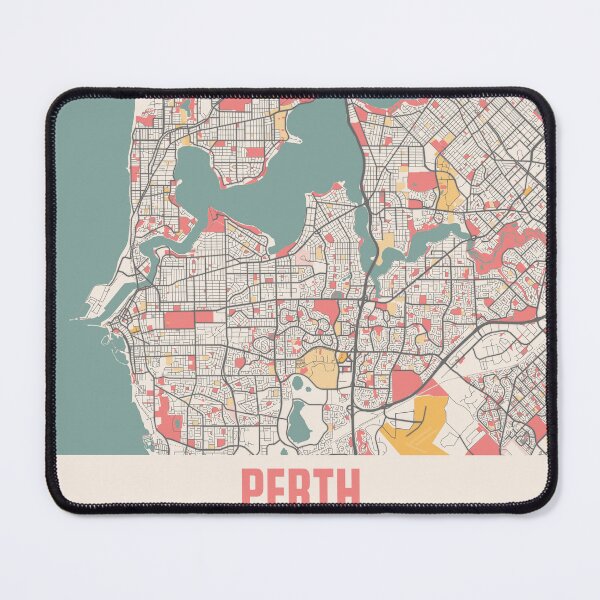 Item preview, Perth City Map Chalk Retro City Map Poster designed and sold by Peek-Designs.