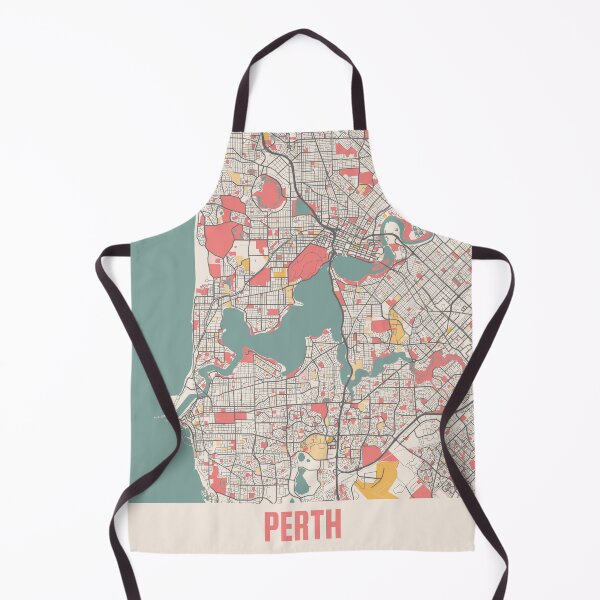 Item preview, Perth City Map Chalk Retro City Map Poster designed and sold by Peek-Designs.