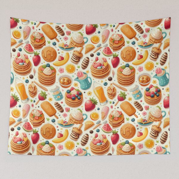 Item preview, Colorful Desserts Fruits and Beverages Pancake Lovers  designed and sold by Stick-Artistry.
