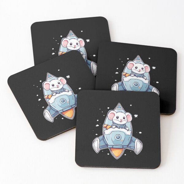 Item preview, Cute mouse flying on rocket  designed and sold by Culmika.