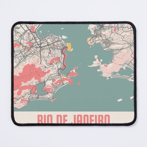 Item preview, Rio De Janeiro City Map Chalk Retro City Map Poster designed and sold by Peek-Designs.