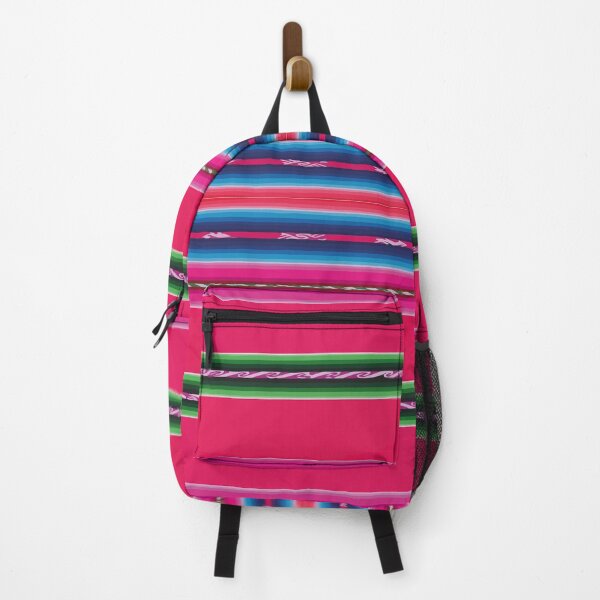 Item preview, Magenta mexican pink serape blanket boho chic maximalist decor vibrant stripes designed and sold by T-Mex.