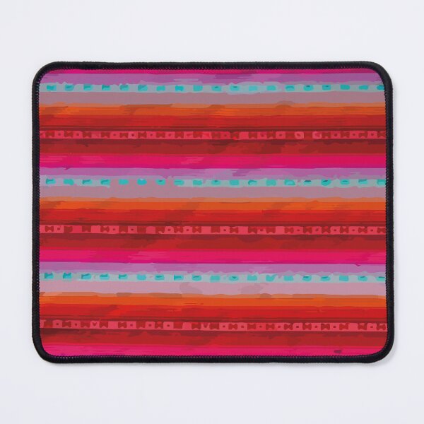 Item preview, Mexican art hand painted folk art red vibrant poncho textile dopamine decor designed and sold by T-Mex.