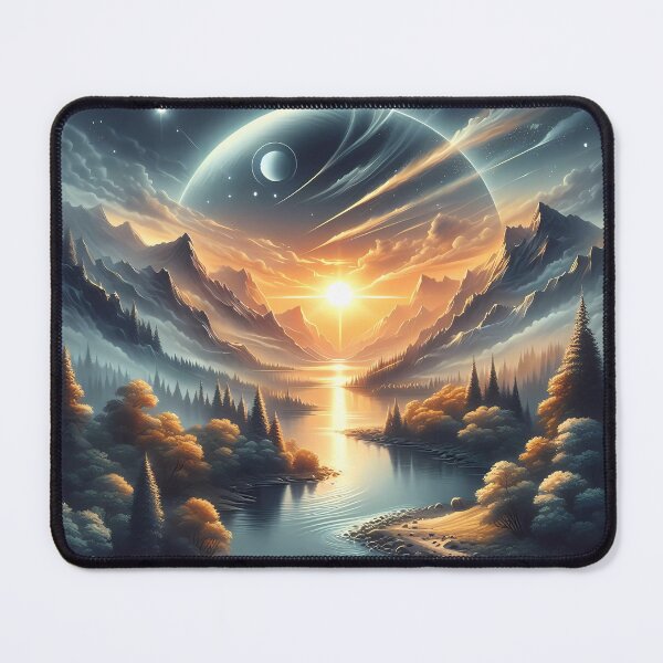 Item preview, Celestial Majesty: An Eclipse over the Mountain Lake designed and sold by Vitalka-uk.