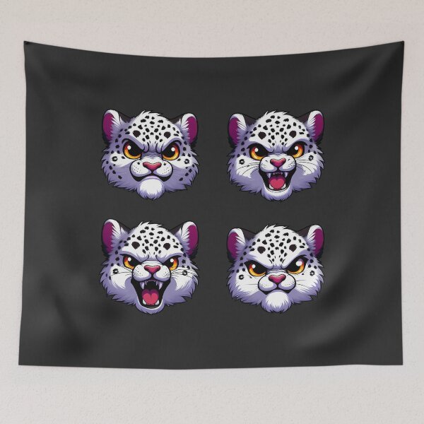 Item preview, Perfect Cute and Angry Snow Leopards designed and sold by Irbisinthebox.