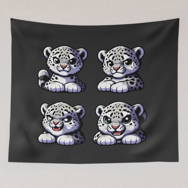 Item preview, Perfect Cute and Angry Snow Leopards designed and sold by Irbisinthebox.