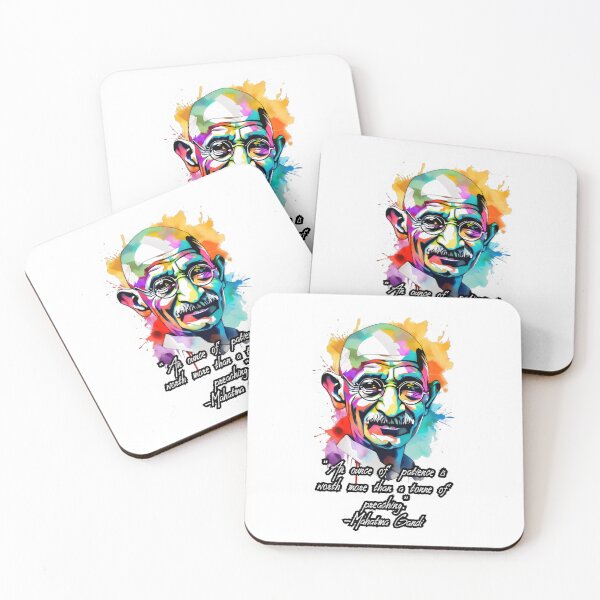 Item preview, Patience and Wisdom: Abstract Gandhi Portrait designed and sold by MillennialVibe.