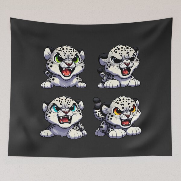 Item preview, Perfect Cute and Angry Snow Leopards designed and sold by Irbisinthebox.