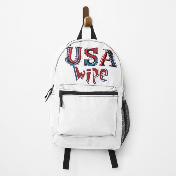 Item preview, USA Wipe Illustration - Doodle Style with Floral 'USA' and Sharp 'Wipe designed and sold by ironpalette.