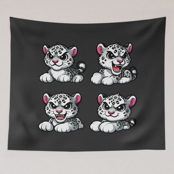 Item preview, Perfect Cute and Angry Snow Leopards designed and sold by Irbisinthebox.