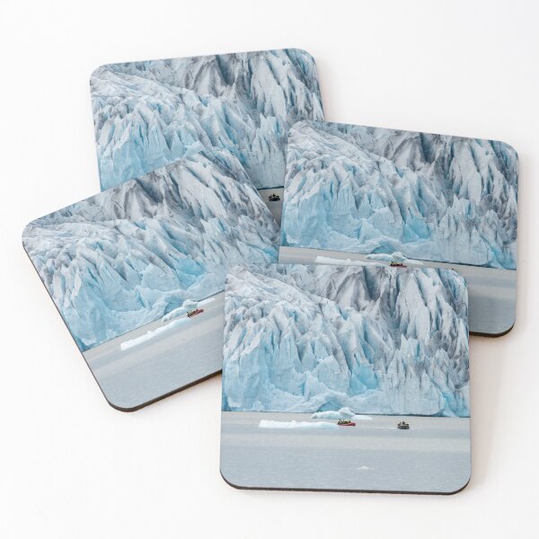 Item preview, Frozen landscape in a glacier lagoon with a glacier wall in the background in Iceland designed and sold by jpferreiraphoto.