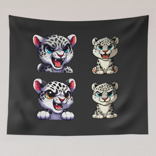 Item preview, Perfect Cute and Angry Snow Leopards designed and sold by Irbisinthebox.