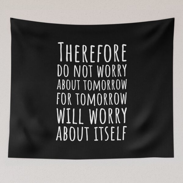 Item preview, Bible verse about worry and stress designed and sold by Minimalist Quotes and Sayings.