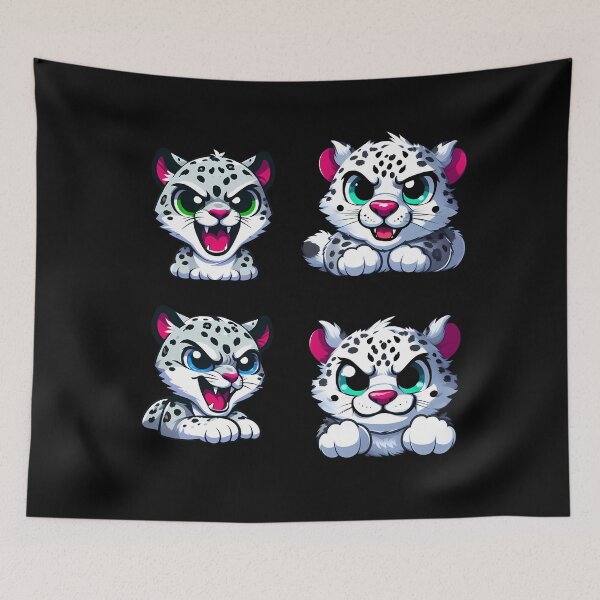 Item preview, Perfect Cute and Angry Snow Leopards designed and sold by Irbisinthebox.